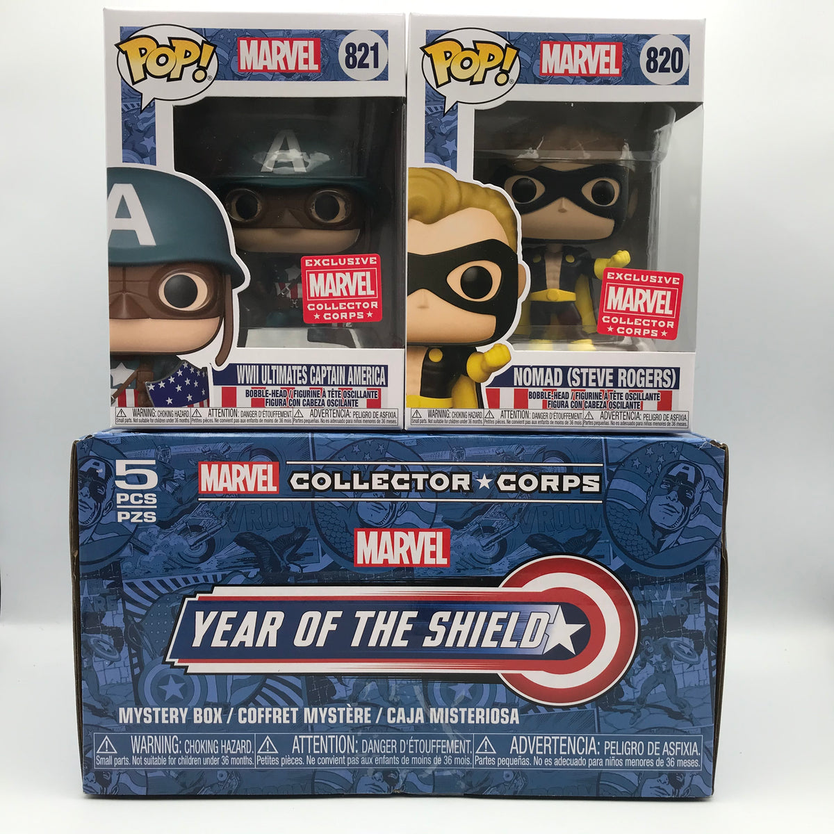 Funko Pop WWII Ultimates Captain America #821 Nomad Steve Rogers #820