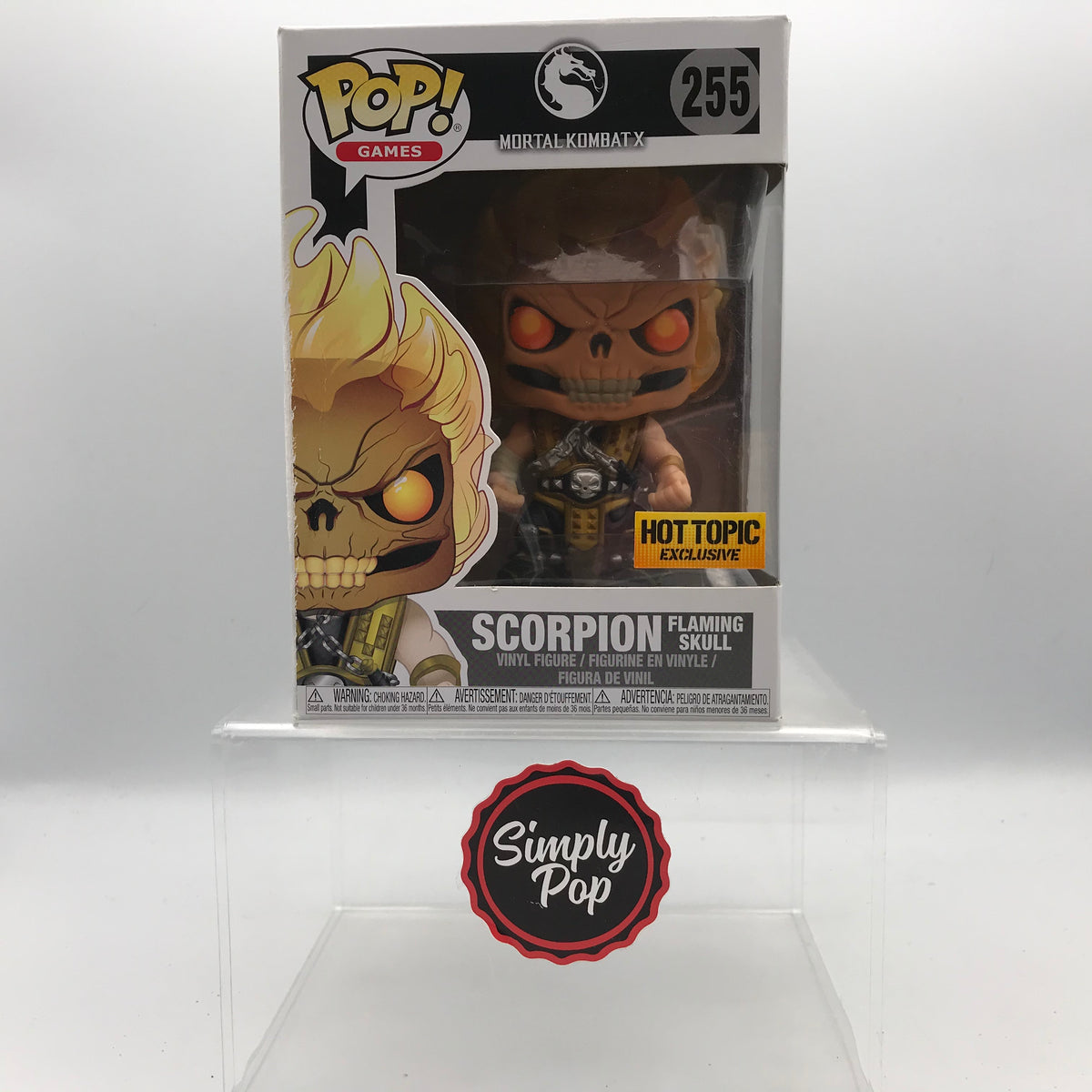 Funko Pop Scorpion Flaming Skull #255 Hot Topic Exclusive