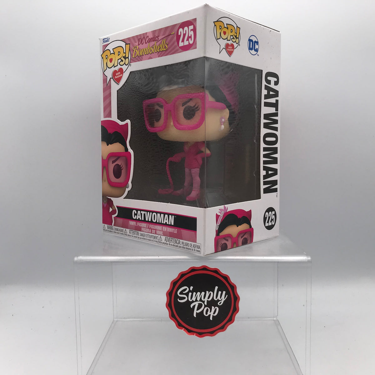 Funko Pop Catwoman #225 Pink Breast Cancer Awareness DC Comics