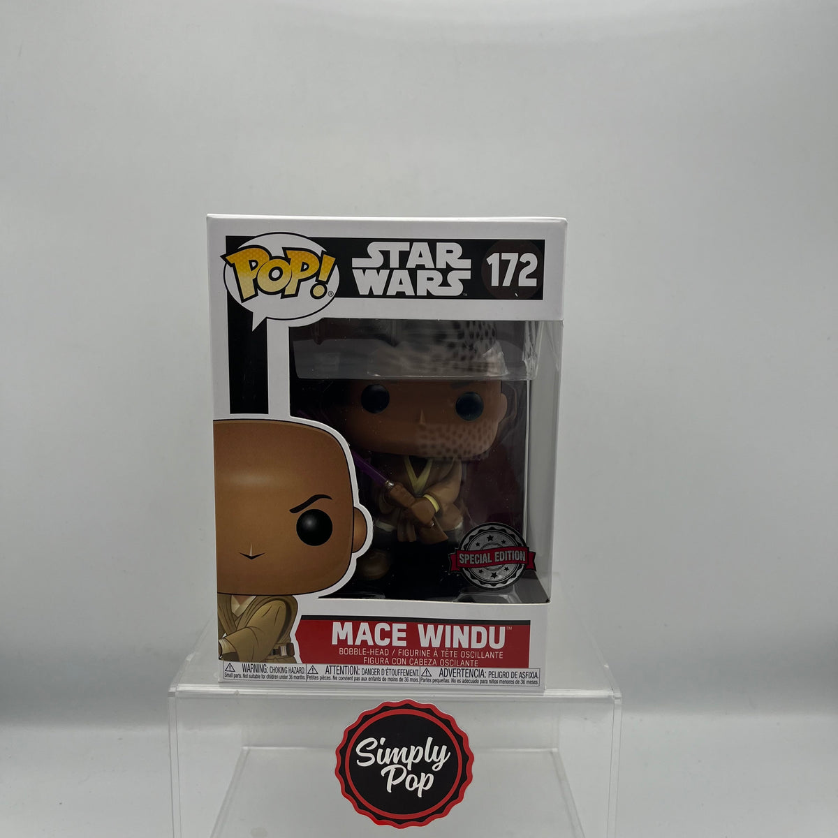Funko Pop Mace Windu 172 Special Edition Star Wars Simply Pop