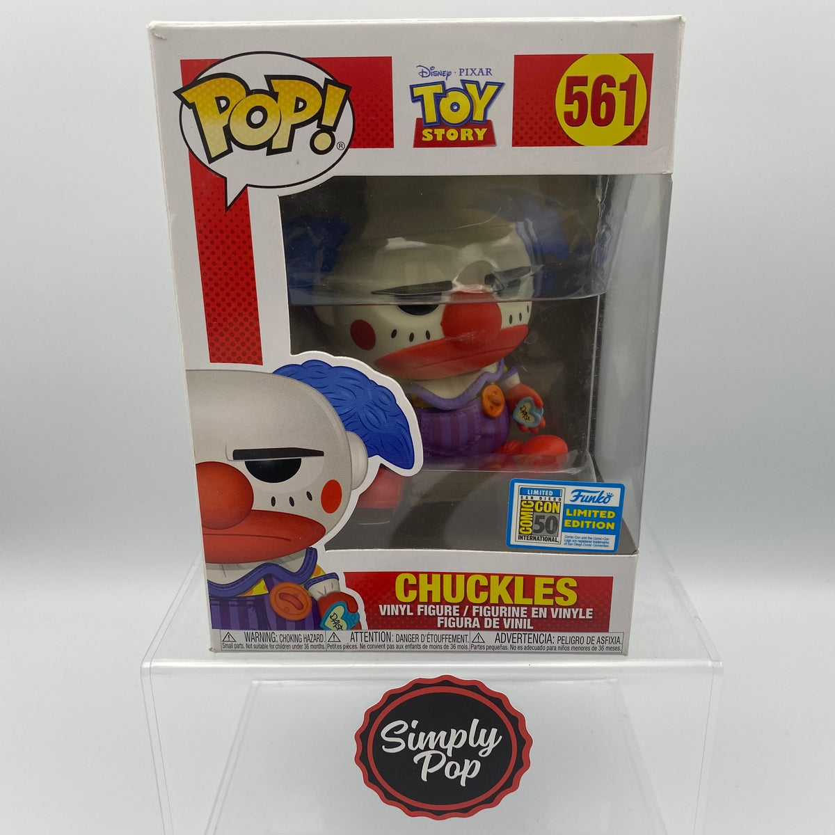 Funko Pop Chuckles #561 Disney Toy Story 2019 SDCC San Diego Comic Con