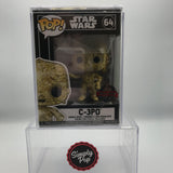 Funko Pop C-3PO #64 Futura Star Wars The Force Awakens Special Edition With Hard Stack