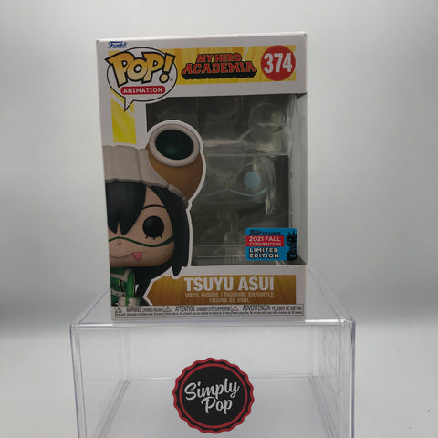 Funko Pop Tsuyu Asui Clear Camouflage #374 2021 NYCC Comic Con Fall Convention Exclusive My Hero Academia