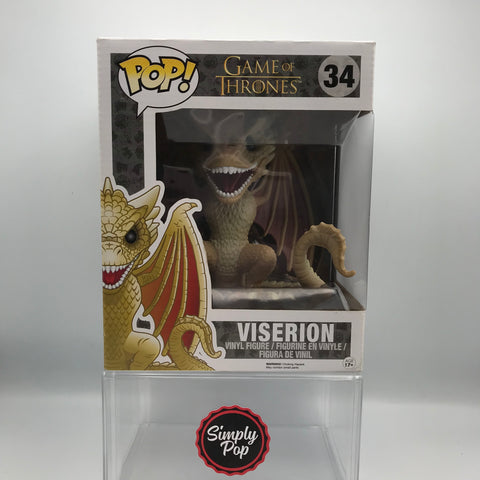 Funko Pop Viserion #34 Dragon Game Of Thrones 6 Inch Super Sized