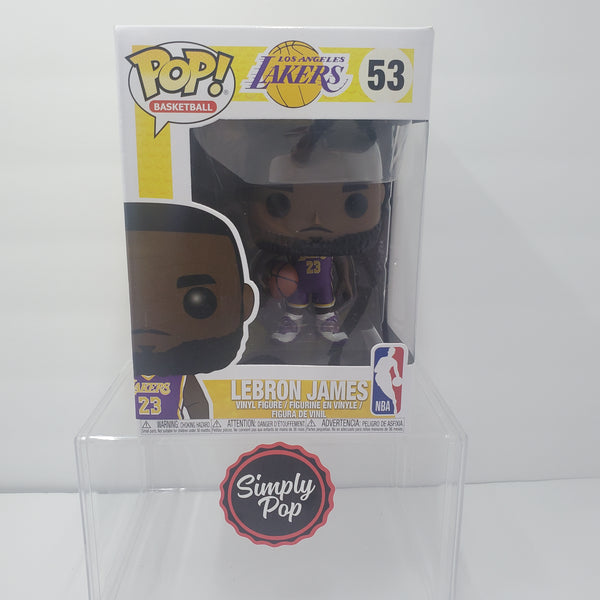 funko pop basketball lebron james purple lakers uniform
