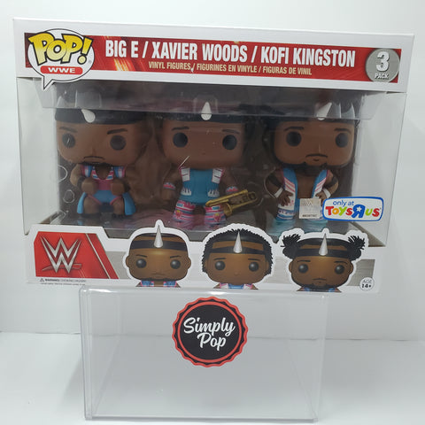 Funko Pop Big E / Xavier Woods / Kofi Kingston 3-pack WWE ToysRus Exclusive
