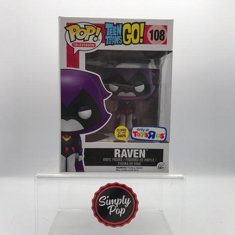 Funko Pop Raven Purple #108 Glows Teen Titans Go! Television ToysRus Exclusive