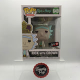 Funko Pop Rick With Crown #649 GameStop Exclusive Rick And Morty Animation