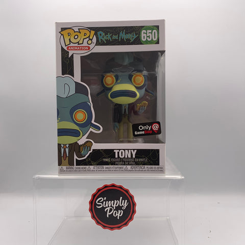 Funko Pop Tony #650 GameStop Exclusive Rick And Morty Animation