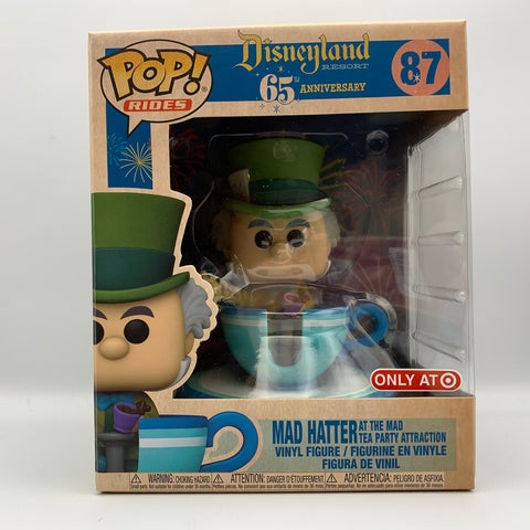Funko Pop Mad Hatter At the Mad Tea Party Attraction #87 6" Inch Disneyland Resort 65th Anniversary Target Exclusive