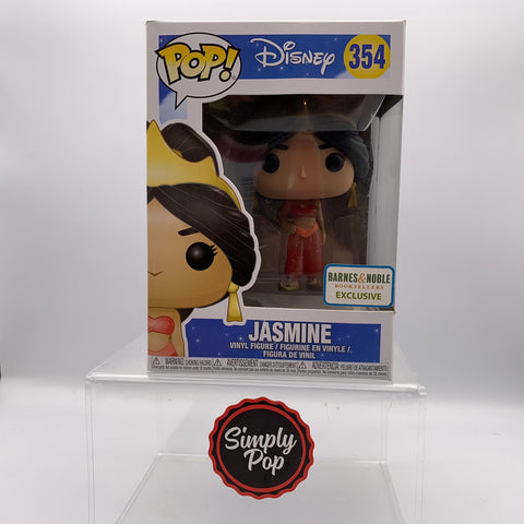 Funko Pop Jasmine Red Glitter #354 Barnes & Noble Exclusive Disney Aladdin Movie