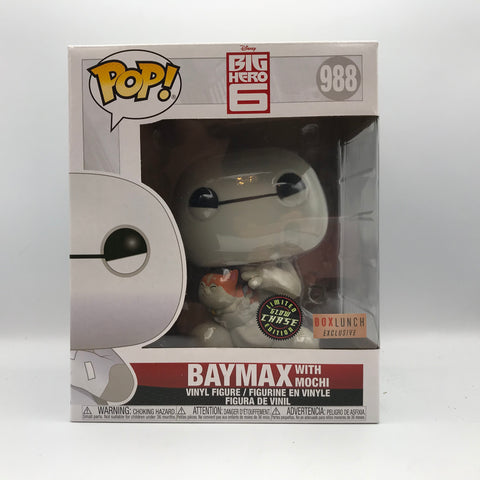 Funko Pop Baymax Baymax With Mochi #988 Glow Chase BoxLunch Exclusive 6" Inch Super Sized Big Hero 6