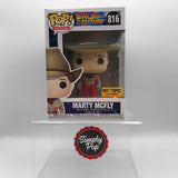 Funko Pop Marty McFly Cowboy #816 Movies Back to The Future Hot Topic Exclusive