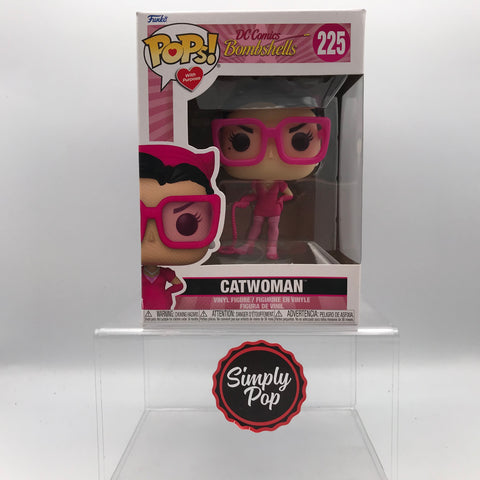 Funko Pop Catwoman #225 Pink Breast Cancer Awareness DC Comics Bombshells