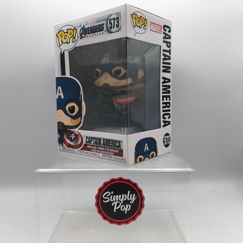 Funko Pop Captain America with Electrified Mjolnir and Broken