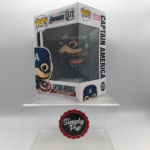 Funko Pop Captain America with Electrified Mjolnir and Broken