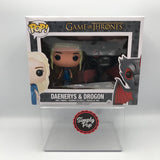 Funko Pop Daenerys (Mhysa) & Drogon Metallic 2-Pack Game Of Thrones Vaulted Grail