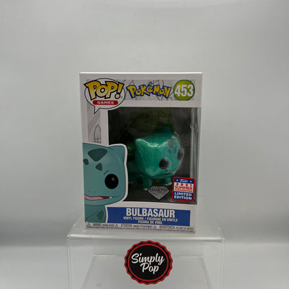 Funko Pop Bulbasaur Diamond Glitter #453 Games Pokemon 2021 SDCC Summer Convention Exclusive