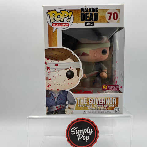 Funko Pop The Governor (Bandage - Bloody) #70 PX Previews Exclusive The Walking Dead Vaulted
