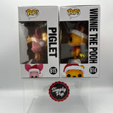 Funko Pop Holiday Piglet #615 Holiday Winnie The Pooh #614 Disney Bundle