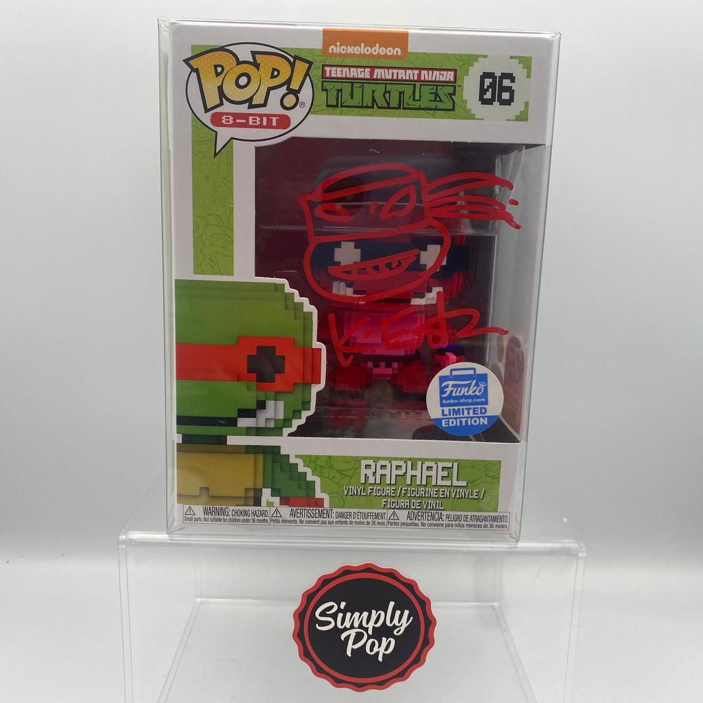 Funko Pop Raphael 8-bit #06 Autographed Signed 1/10 Limited 