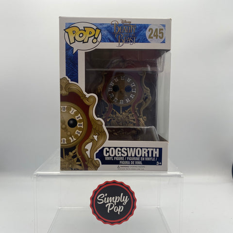 Funko Pop Cogsworth #245 Disney Beauty And The Beast Live Action Movie
