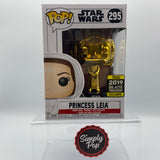 Funko Pop Princess Leia (Gold Chrome) #295 2019 Galactic Convention Exclusive