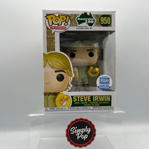 Funko Pop Steve Irwin With Snake #950 Australia Zoo Shop Exclusive Limited Edition