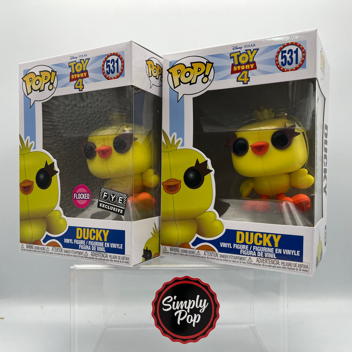 Funko Pop Ducky #531 Flocked FYE Toy Story 4 Disney Pixar Bundle ...